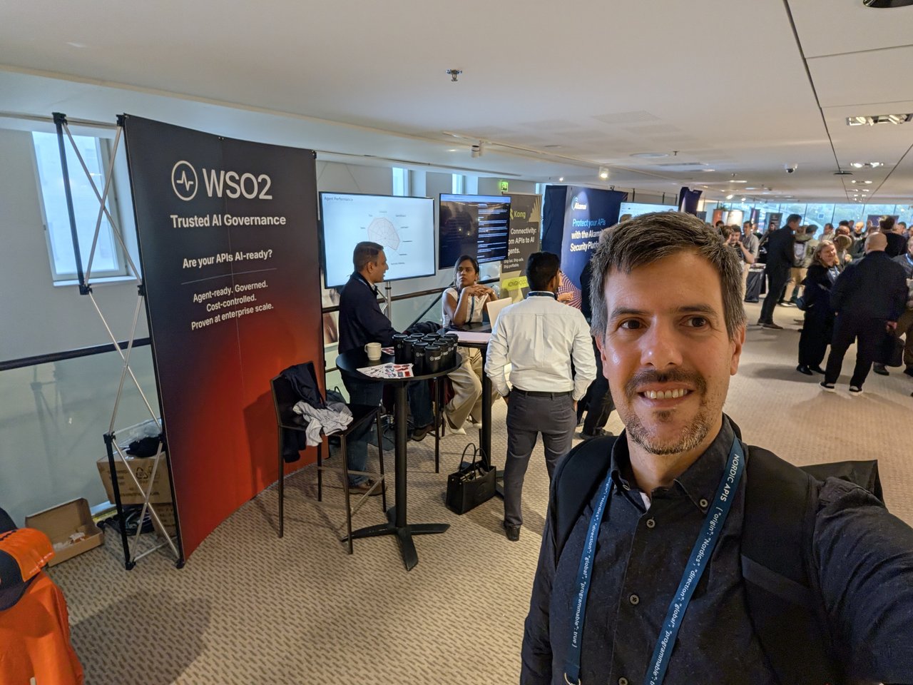 The solution showcase area between sessions at Nordic APIs Summit 2026