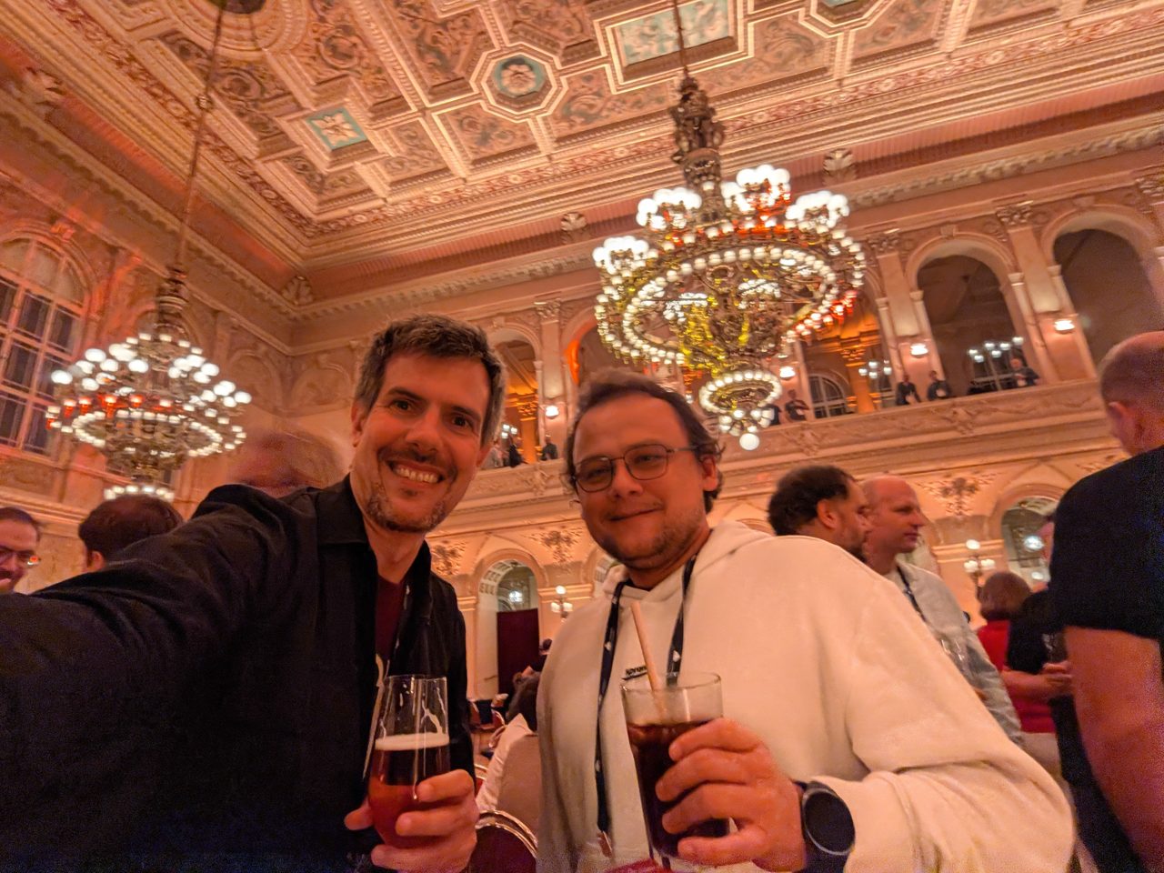 The host and Marcin Czupryniak at the Žofín Palace reception
